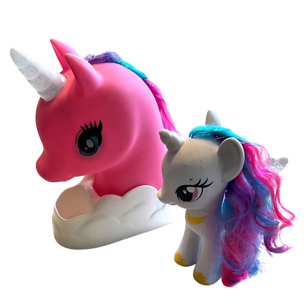 Set of 2 1-My Little Pony  Princess Celestia Unicorn and 1-Kid Connection Unicor
